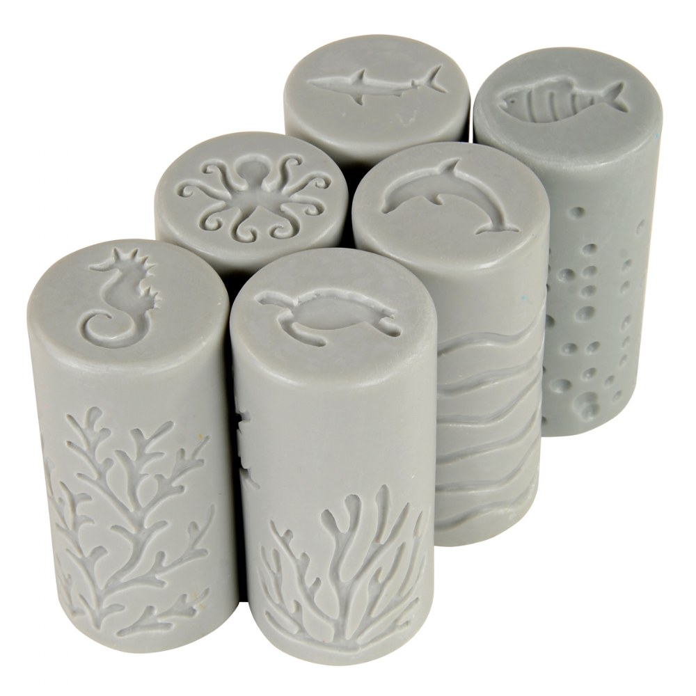 Textured Clay Rollers Class Pack 4 1/4 (6 rollers)