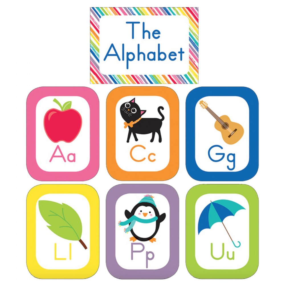 Alphabet Cards Bulletin Board Set Grades Prek 2 27 Pieces