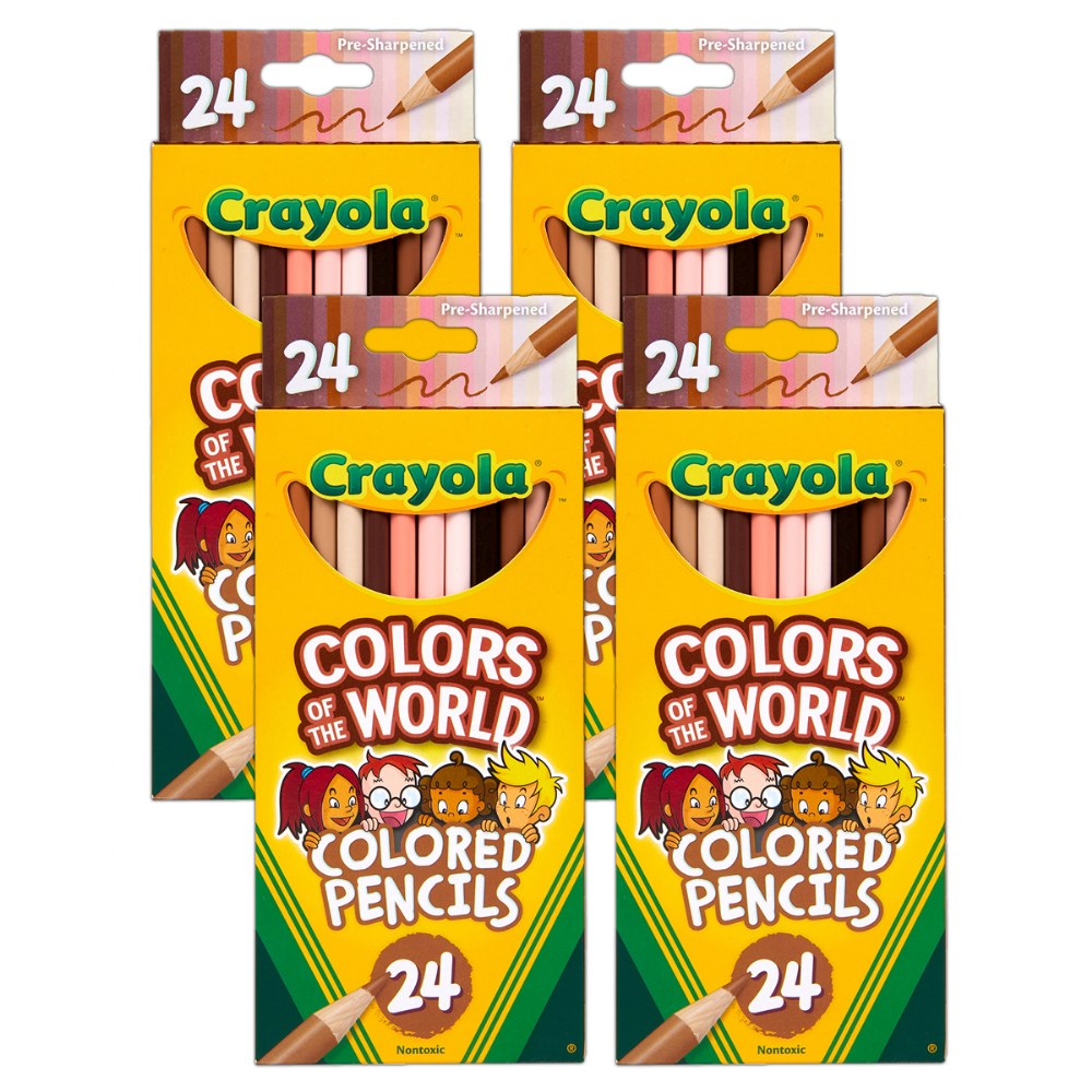 Crayola® Colors of the World 24Count Colored Pencils Set of 4