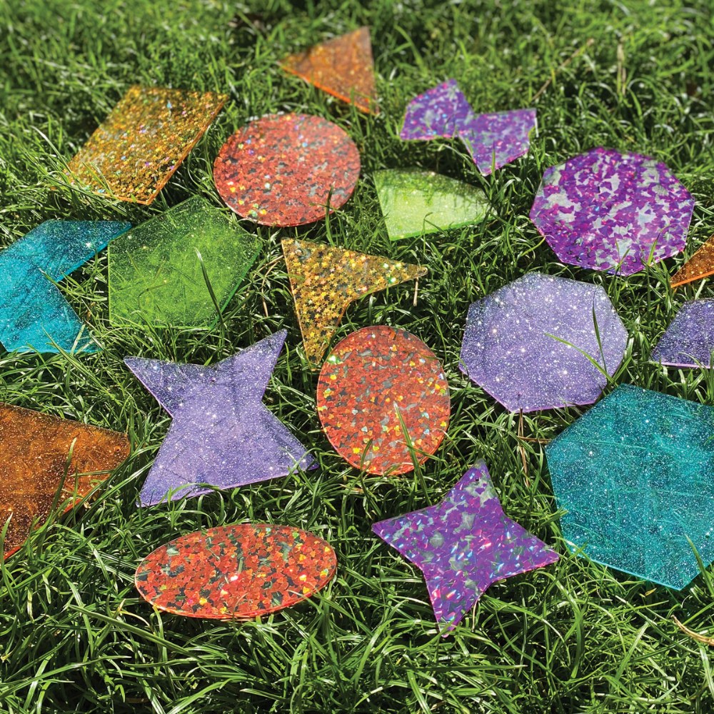 Rainbow Glitter Shapes - 21 Pieces