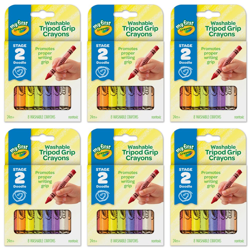 6 ct. My First Cravola Washable Palm-Grasp Crayons