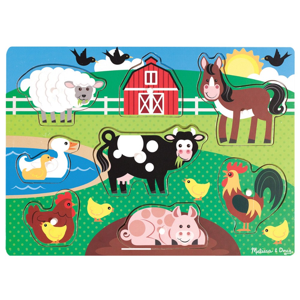 Things-That-Go & Animal Homes Colorful Wooden Puzzles