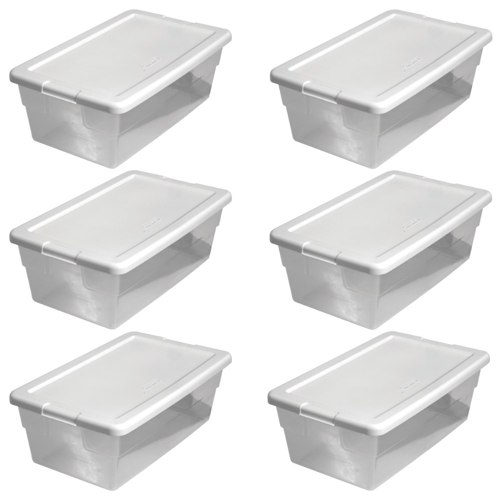 6-Quart Square White Food Storage Container