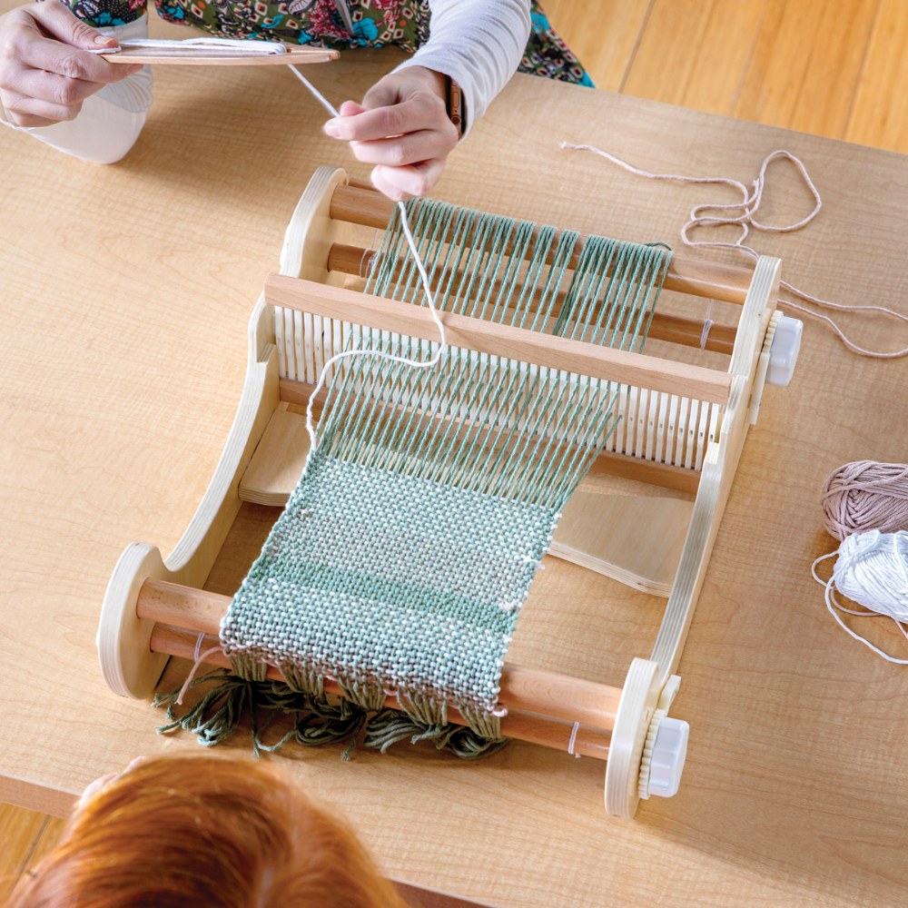 Weaving on a Family or Classroom Weaving Loom with Kids - Buggy