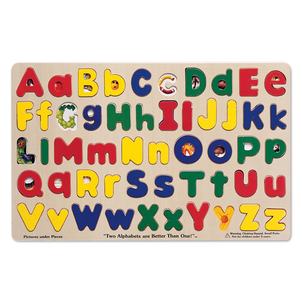 Educational Upper & Lower Case Alphabet Letters Rubber Stamp Set