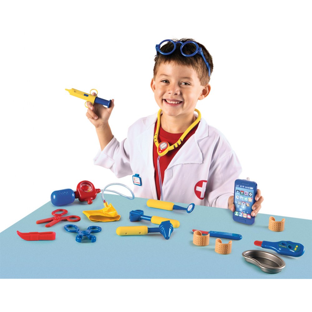 baby playing doctor set
