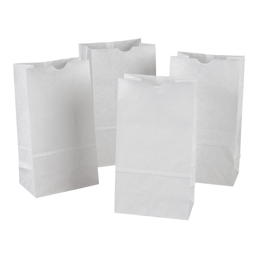 Custom White Paper Bags with handle L7 x H9 x D4.2 inch - Better-Package.com