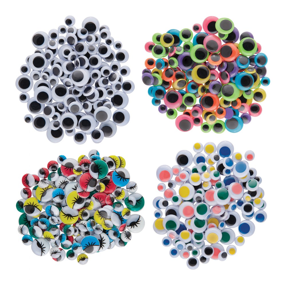 Colorations® Wiggly Eyes, Black - 100 Pieces