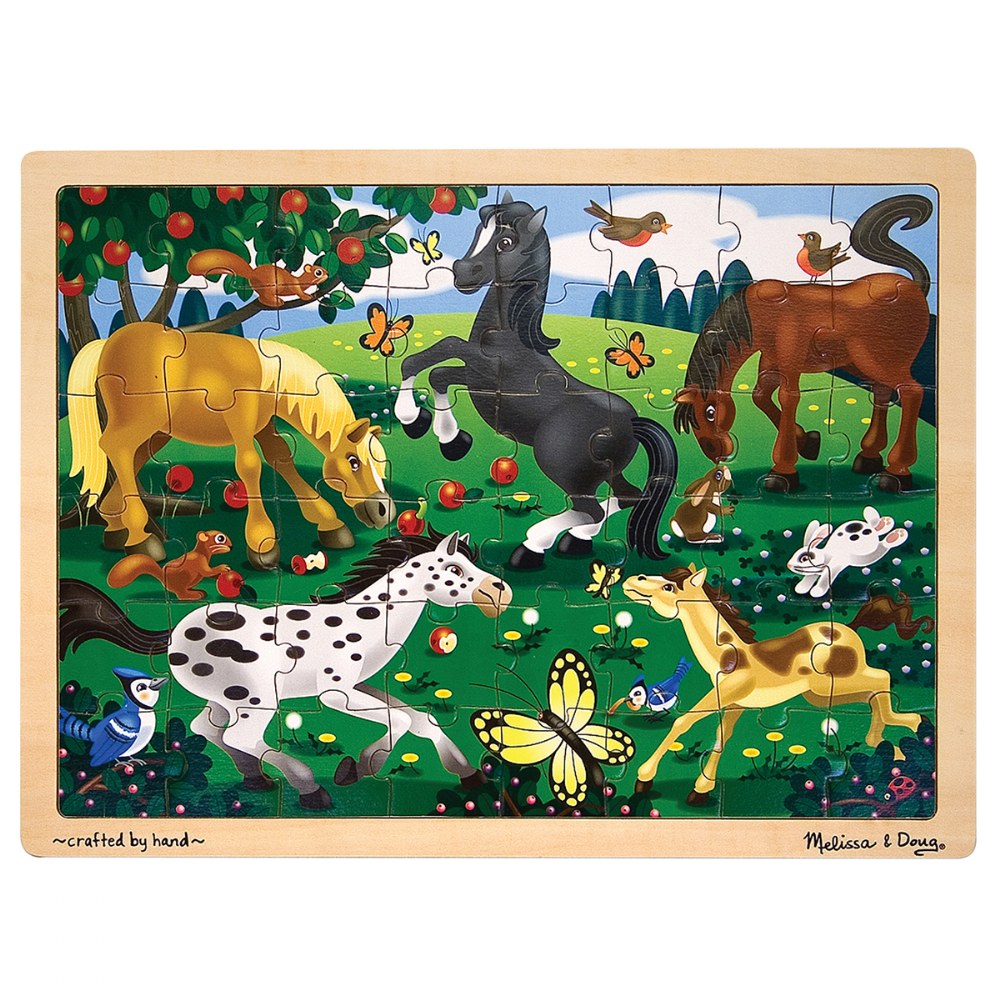 Wooden Jigsaw Puzzle Set Set of 4 Puzzles