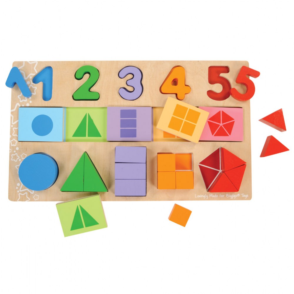 Fraction Block Puzzle Cards Math Numeracy Early Educational Toy Learning Gifts 