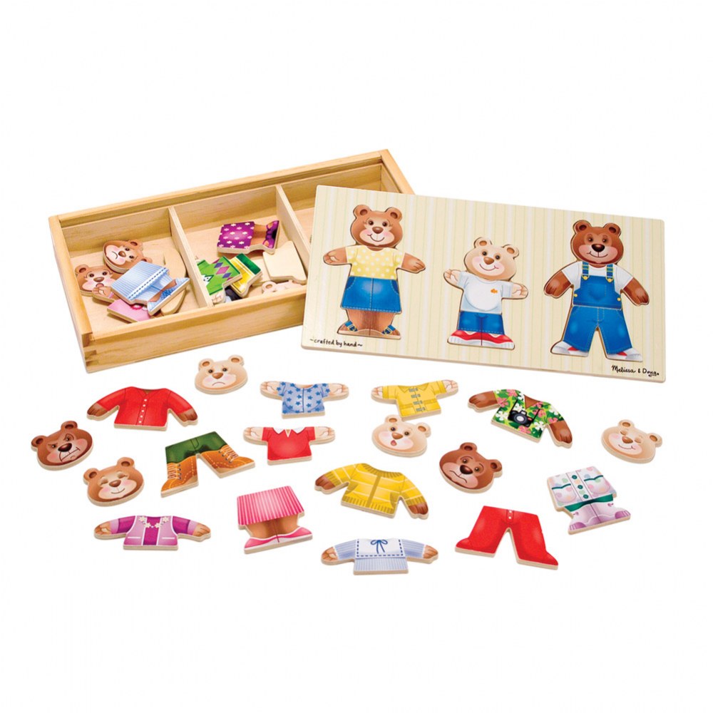 Wooden Puzzles in Storage Box, Set of 3