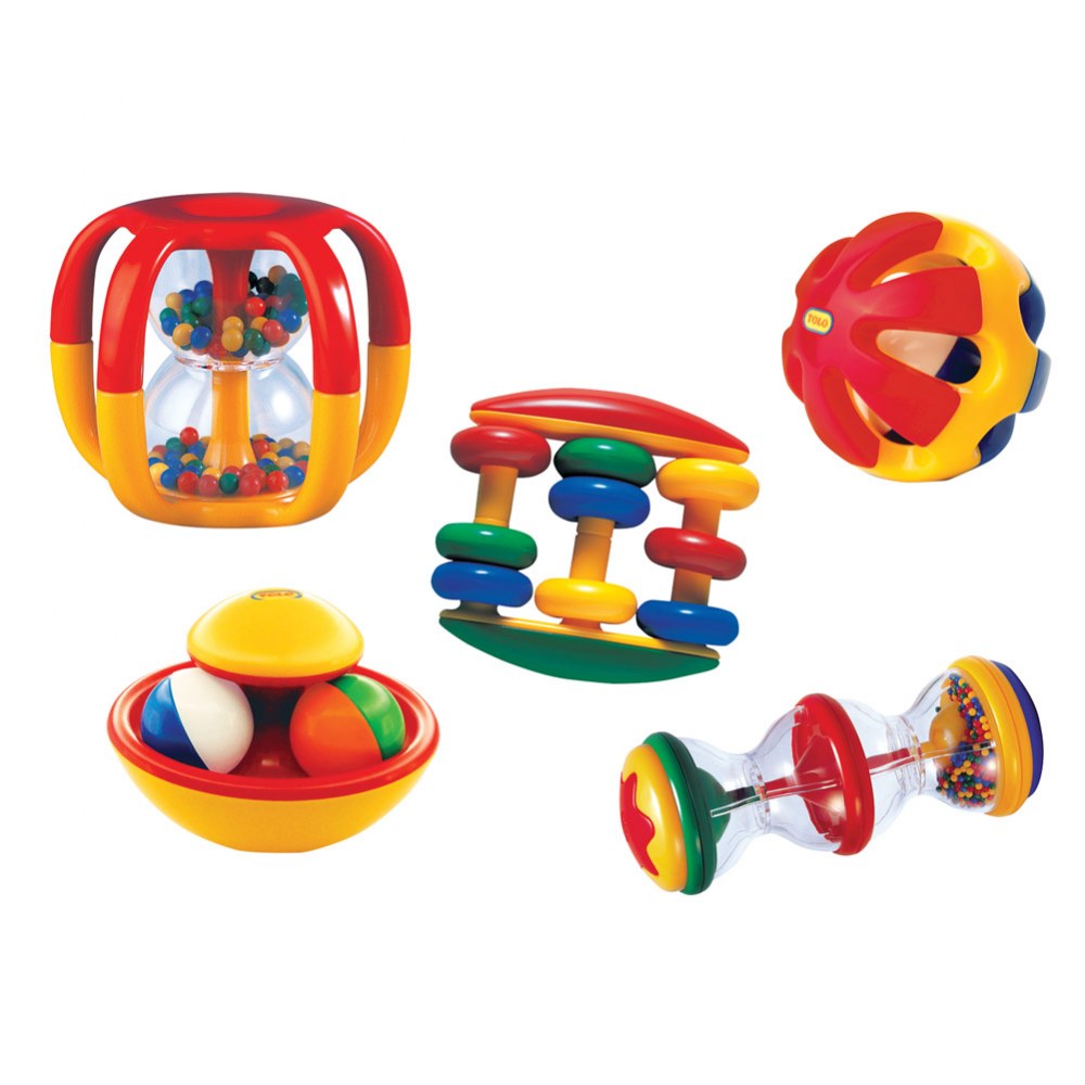 Rattle & Jingle Trio Take-Along Toy Musical Rattle Set