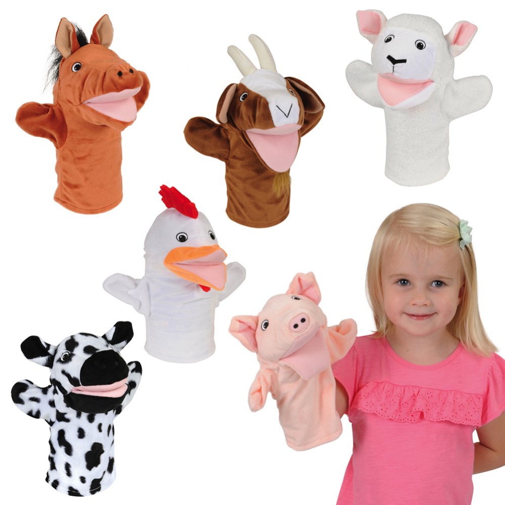 The Puppet Company Farm Animals Finger Puppets, Set of 6