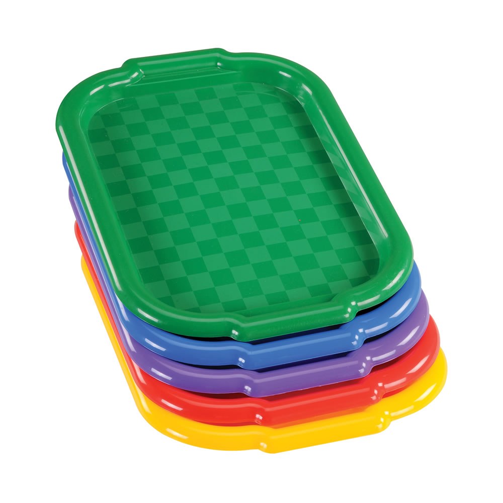  20 Pcs Plastic Art Trays, 5 Color Activity Craft Tray
