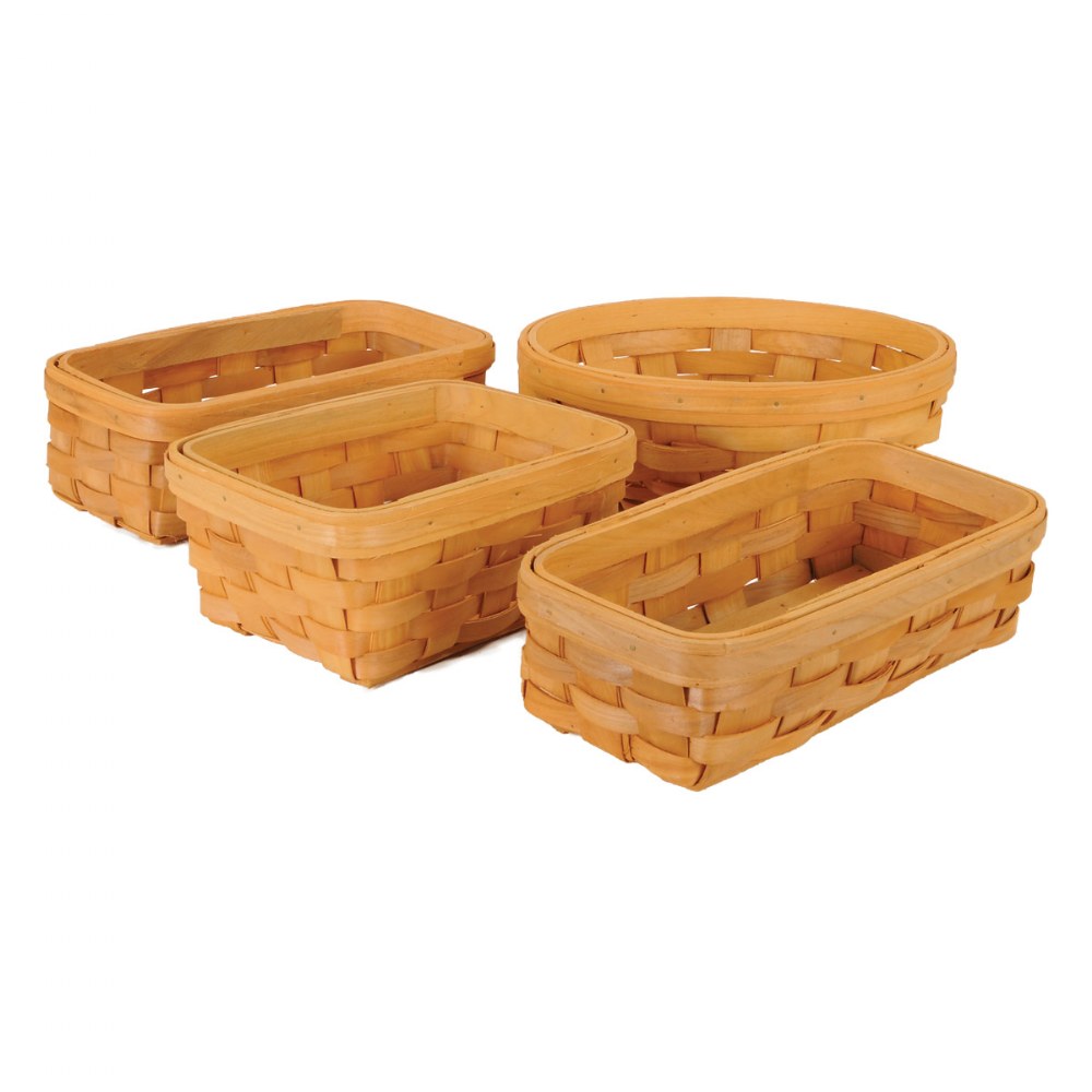 Natural wood basket box 60x40x14 cm. Ref.AT11318 - Mabaonline