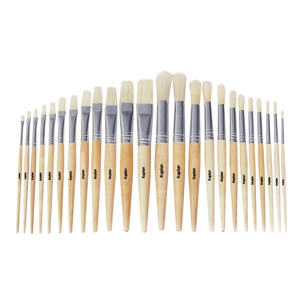 Rounded and Flat Tipped Brush Assortment - Set of 24