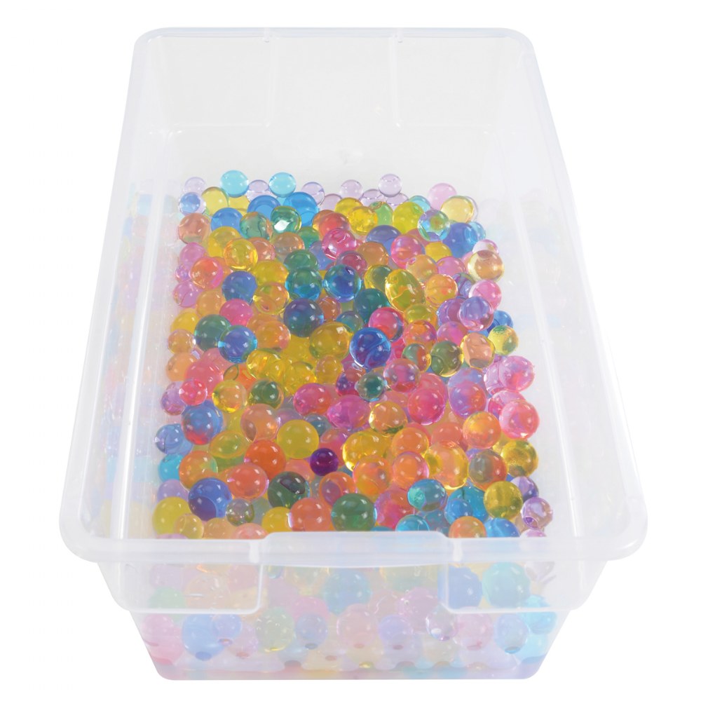Shapes and Colors Discovery With Water Beads, Stones, and Squares