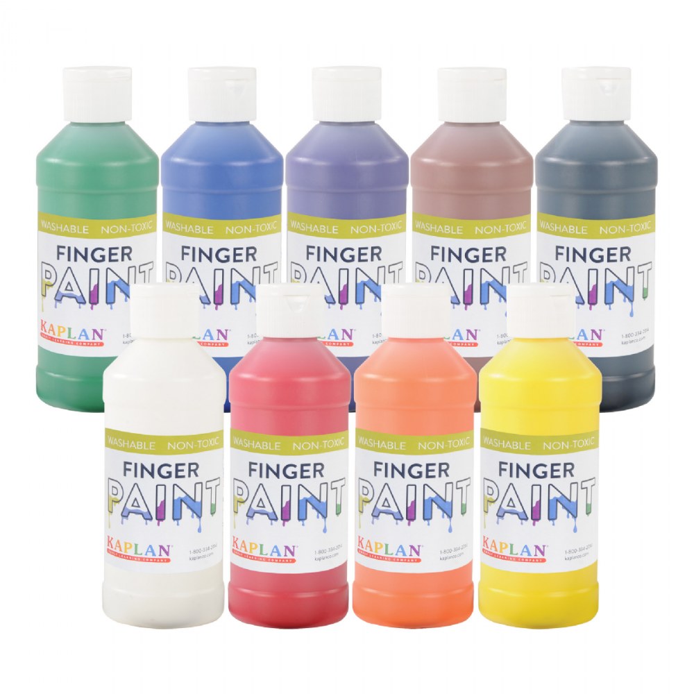 Finger Paint for Toddlers Non-Toxic Washable, 4 Bright Colors