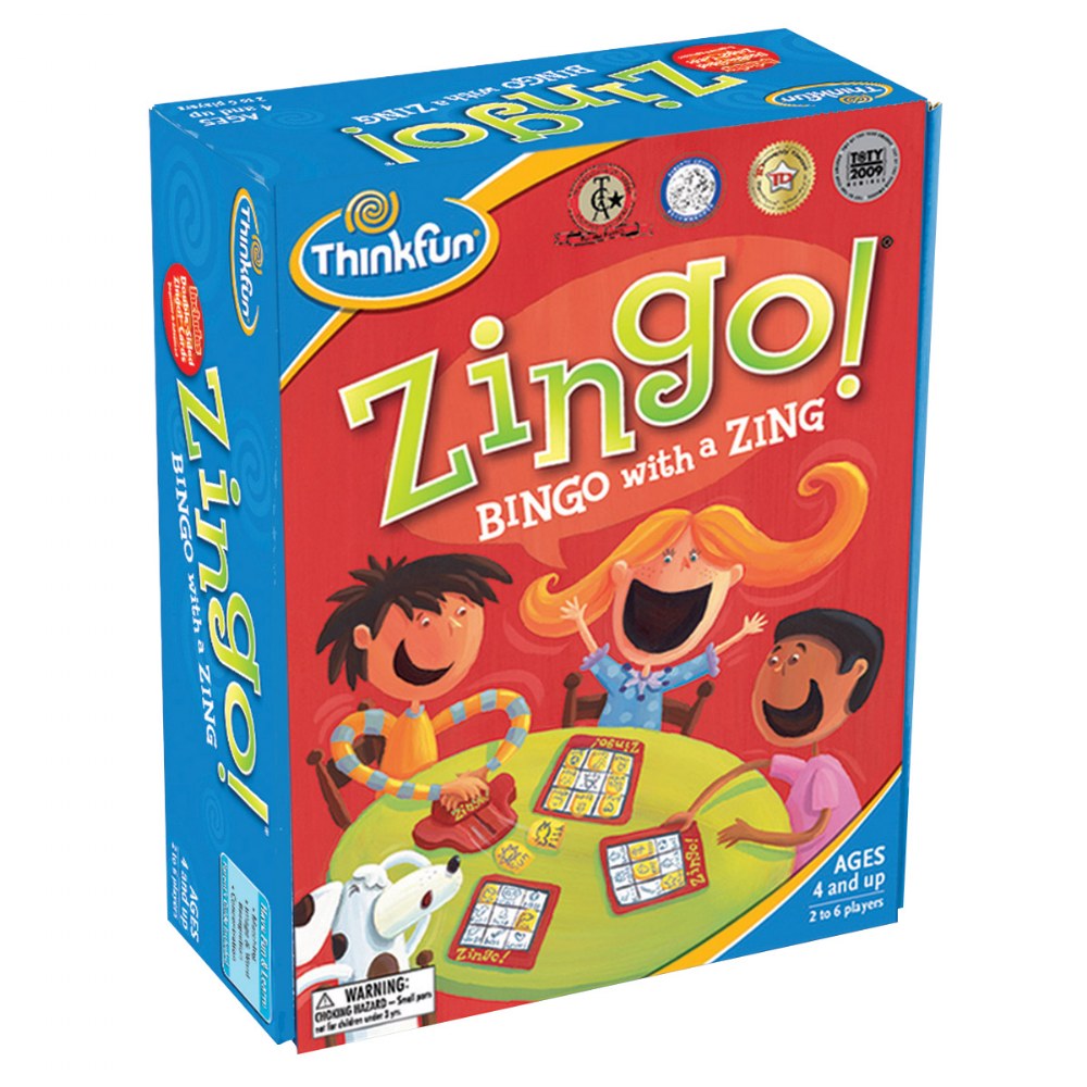 Kids Picture Word Recognition Lotto Game Thinkfun Zingo Bingo 