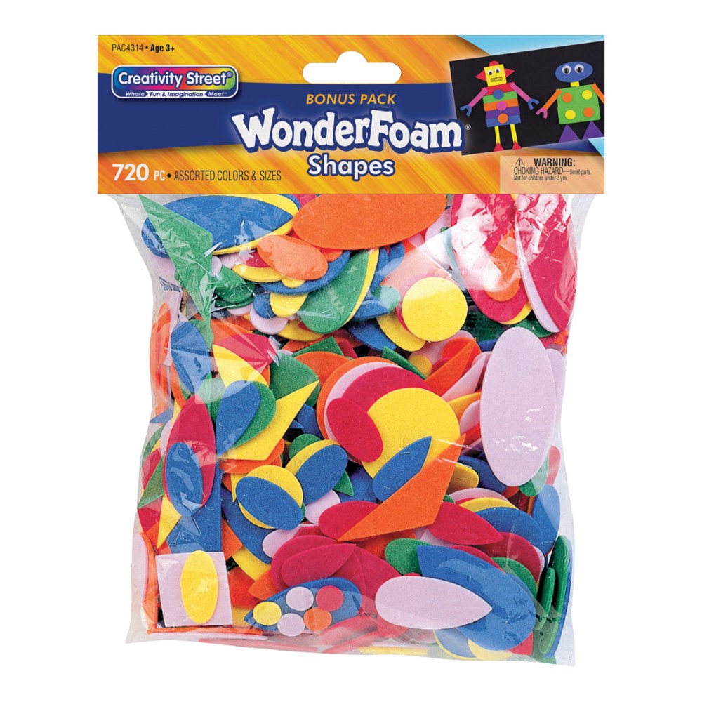 Wonderfoam® Assorted Colors Soft Foam Shapes