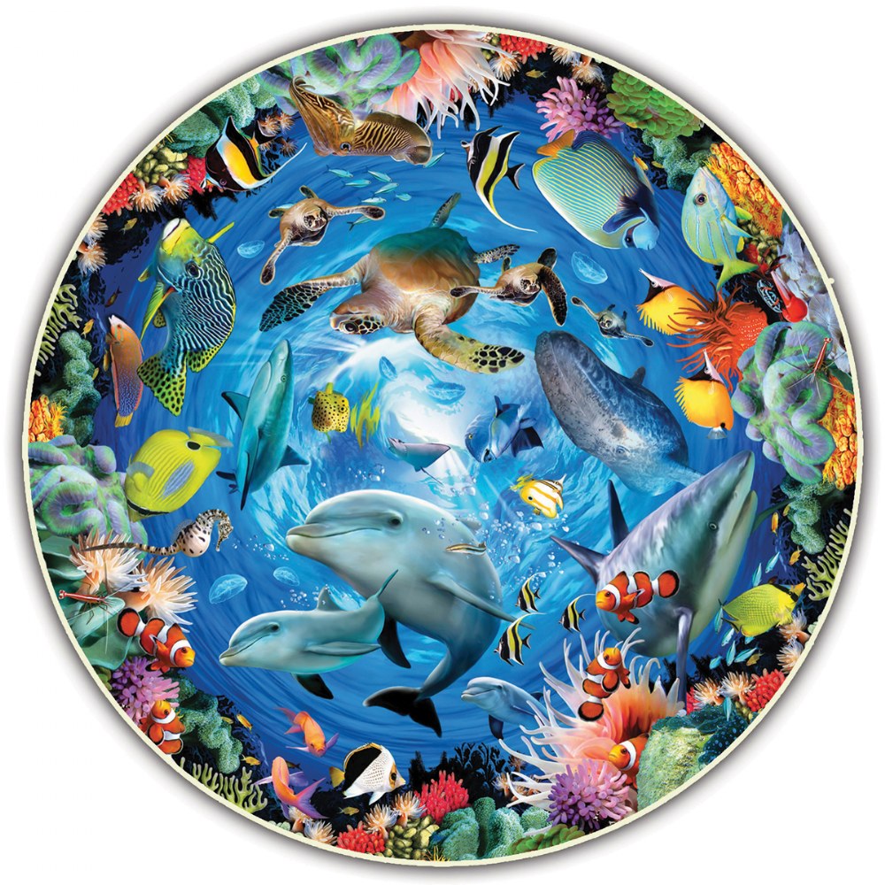 very home delivery intermittent Round Table Puzzle - Ocean View - 500 Pieces