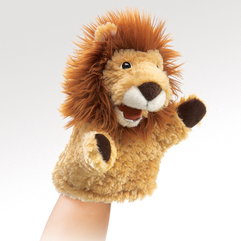 Story Telling School Teachers Girls Boys Gift Rubbery Lion Hand Puppet Toy 