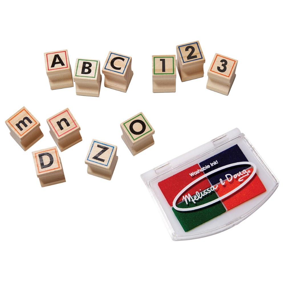 Moore: Premium Wooden Alphabet Stamp Set - 34 piece set of