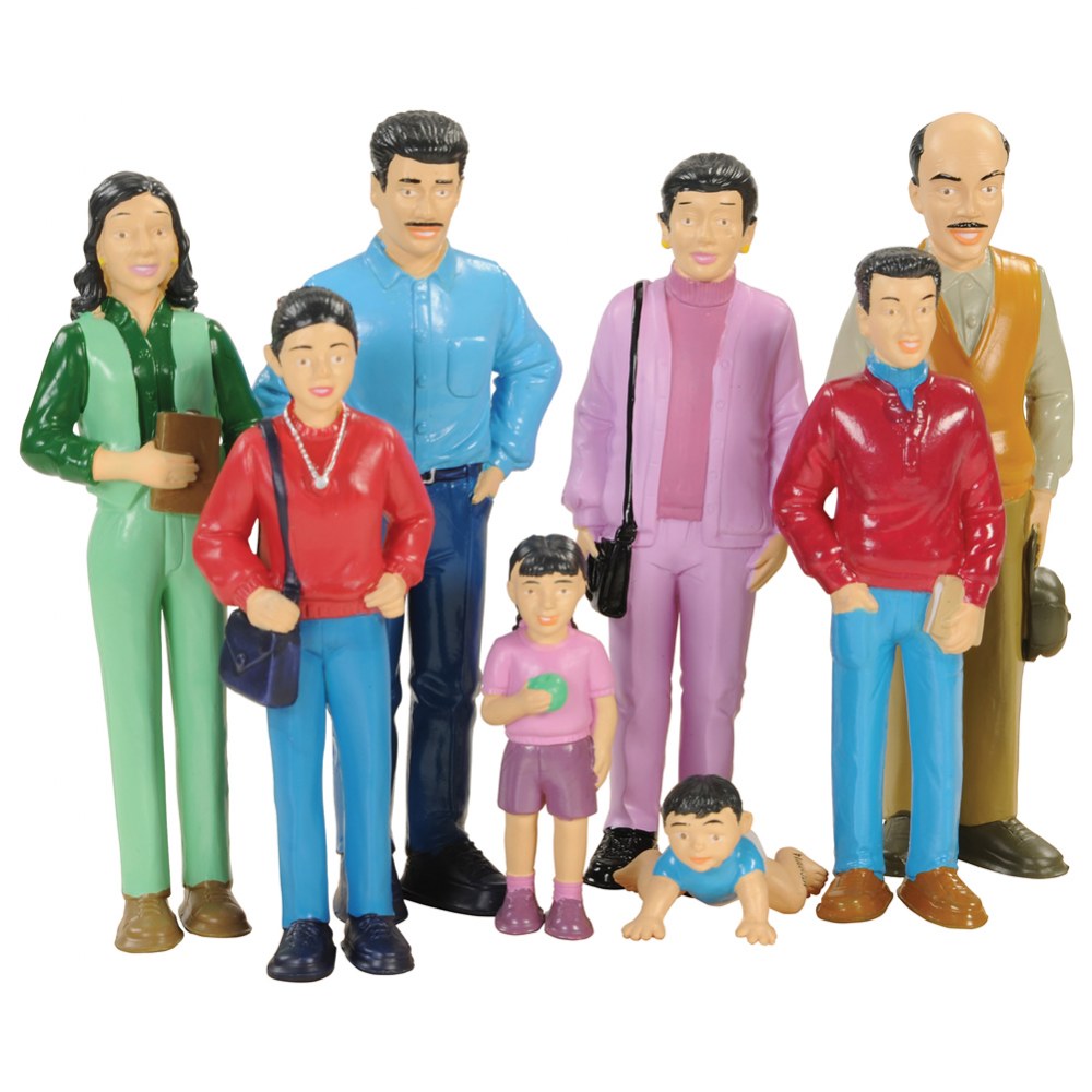 Asian Doll House Dolls and Play Figures - an 8pc Dollhouse Family Set –  Best Dolls For Kids