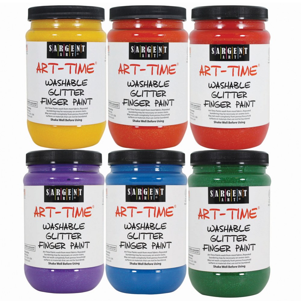 Colorations® Washable Glitter Finger Paints - Set of all 8