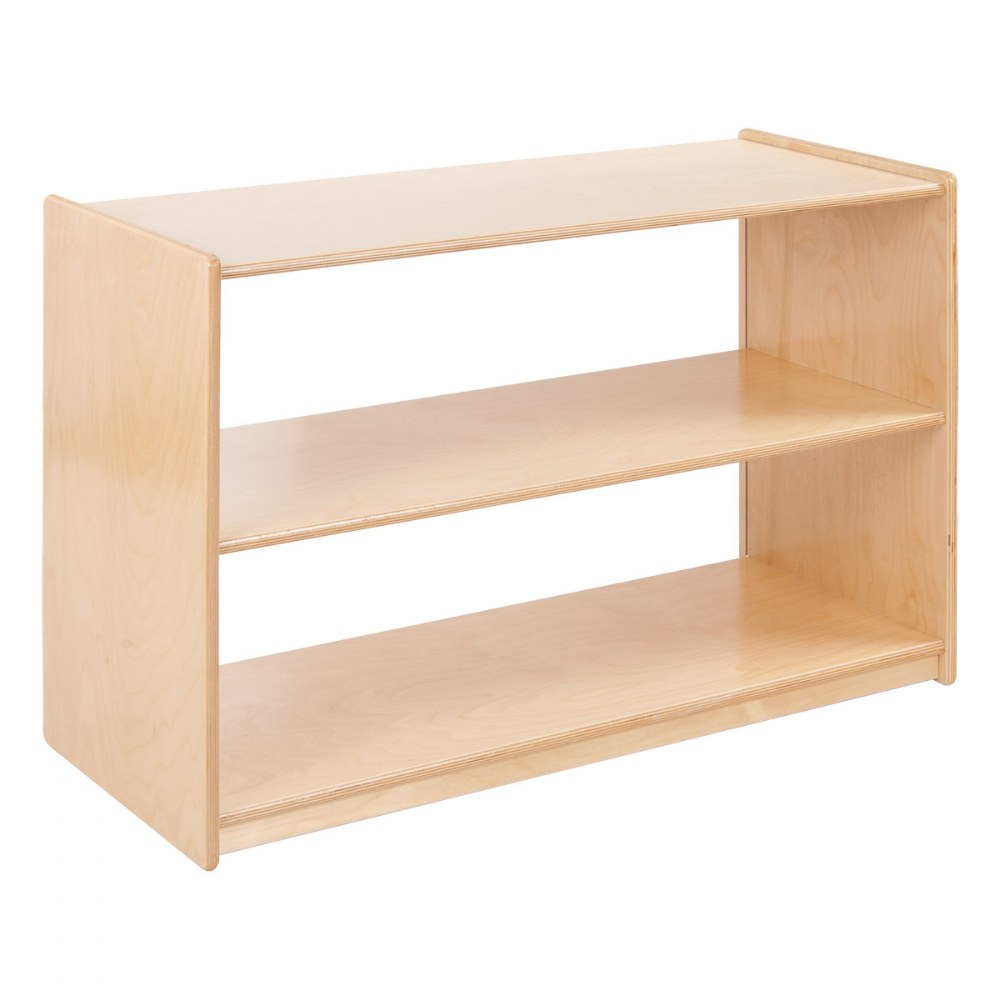 Two Shelf Storage Unit Acrylic Back