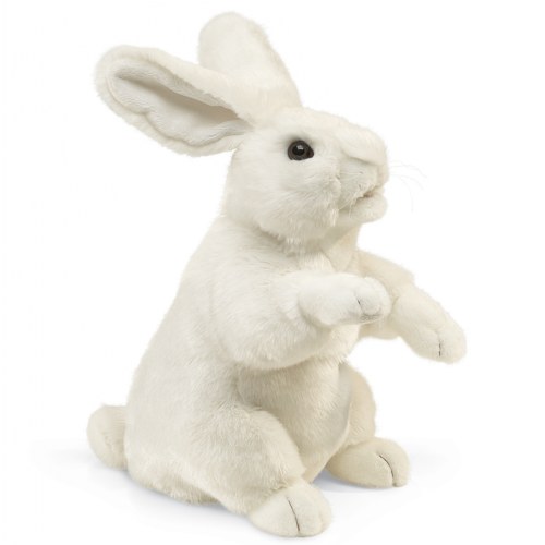 Standing White Rabbit Hand Puppet