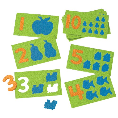 Bright Colored Textured Number Play Puzzle for Practicing Early Math Skills