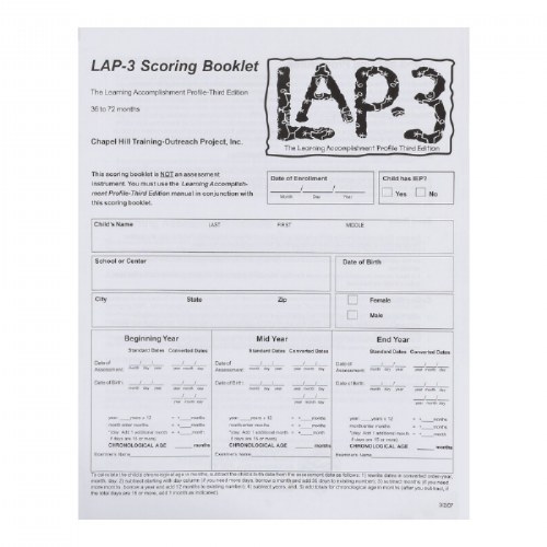 LAP&trade;-3 Scoring Booklets - Set of 20