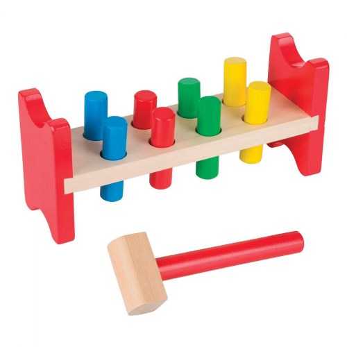 Pound-A-Peg Wooden Hammer Bench