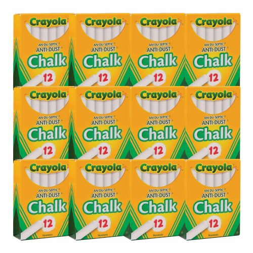 Crayola® 12-Pack White Chalk - 12 boxes