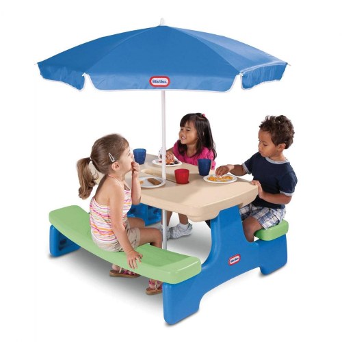 Easy Store Picnic Table with Umbrella