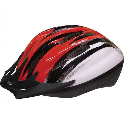 Child's Sporty Bike Safety Helmet Size Medium - Red/Black