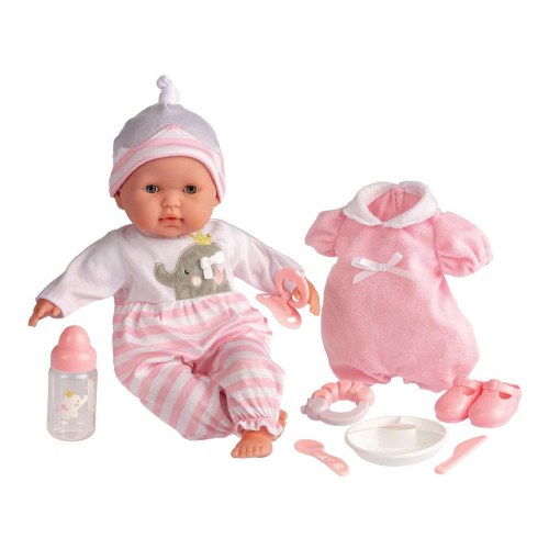 Nonis 15" Deluxe Soft Body Baby Doll Set - Pink