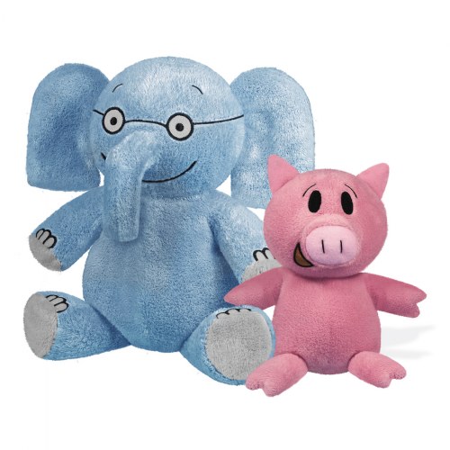 Elephant 7" & Piggie 5" Plush