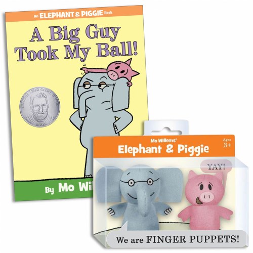Mo Willems Elephant & Piggie Puppets & Book Set
