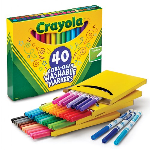 Crayola® 40-Count Fine Line Washable Markers - Single Box
