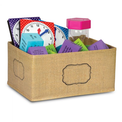 Burlap Storage Bin - Small