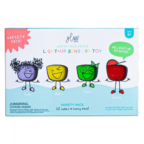 Glo Pals Light Up Water Cubes - Tray of 12