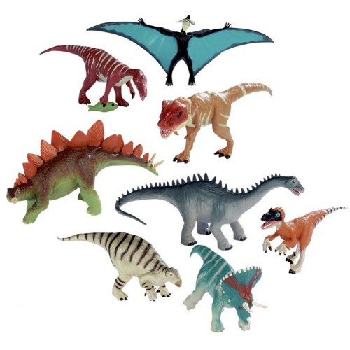 Plastic Dinosaurs - 8 Pieces