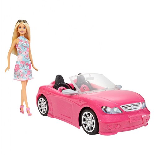 barbie in car