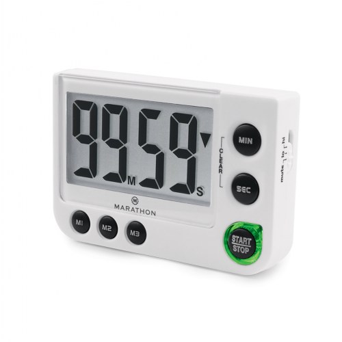 Marathon Large Display Digital Timer with Adjustable Volume