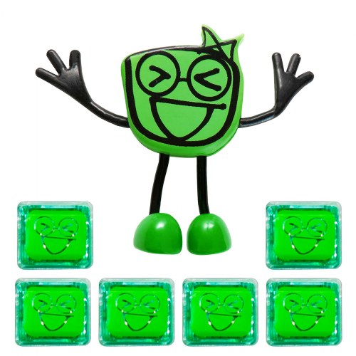 Glo Pals Character Pippa & 6 Green Light Up Water Cubes