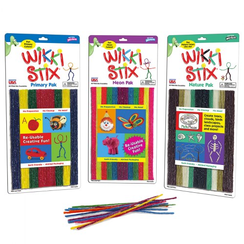 Wikki Stix® - Triple Pak - Nature, Primary, Neon - 144 Pieces