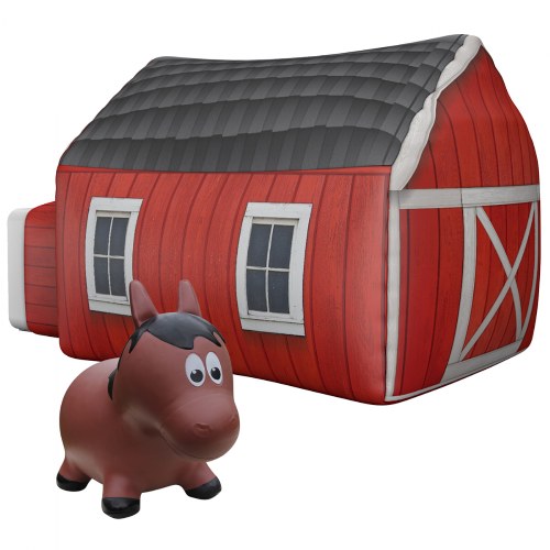 AirFort Farmers Barn Tent & Farm Hoppers® Inflatable Bouncing Horse