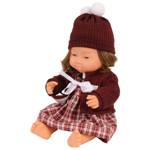 Doll with Down Syndrome 15" - Caucasian Girl with Outfit